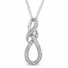Thumbnail Image 0 of Diamond Accent Knotted Swirl Pendant in Sterling Silver