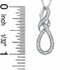 Thumbnail Image 1 of Diamond Accent Knotted Swirl Pendant in Sterling Silver