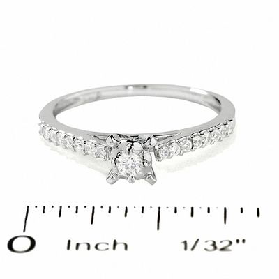 0.20 CT. T.W. Diamond Promise Ring in 10K White Gold