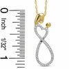 Thumbnail Image 1 of 0.16 CT. T.W. Diamond Mother Infinite Love Pendant in Sterling Silver and 18K Gold Plate