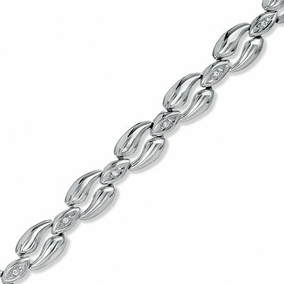 Diamond Accent Fashion Bracelet in Sterling Silver