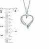 Diamond Accent Polished Heart Pendant in Sterling Silver