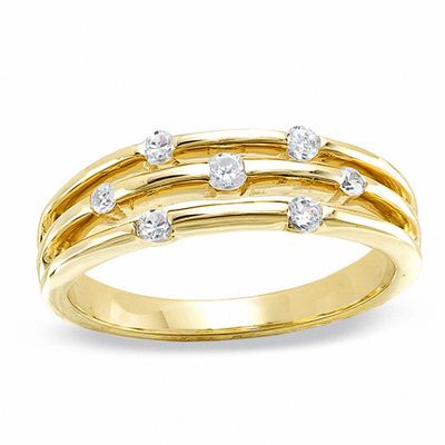 0.25 CT. T.W. Diamond Orbit Band in 10K Gold