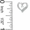Thumbnail Image 1 of Diamond Accent Heart Stud Earrings in Sterling Silver