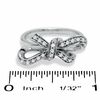 Thumbnail Image 2 of 0.25 CT. T.W. Diamond Knot Bow Ring in Sterling Silver