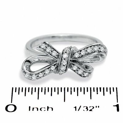 0.25 CT. T.W. Diamond Knot Bow Ring in Sterling Silver