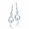 Thumbnail Image 0 of 0.06 CT. T.W. Diamond Solitaire Flame Drop Earrings in 10K White Gold