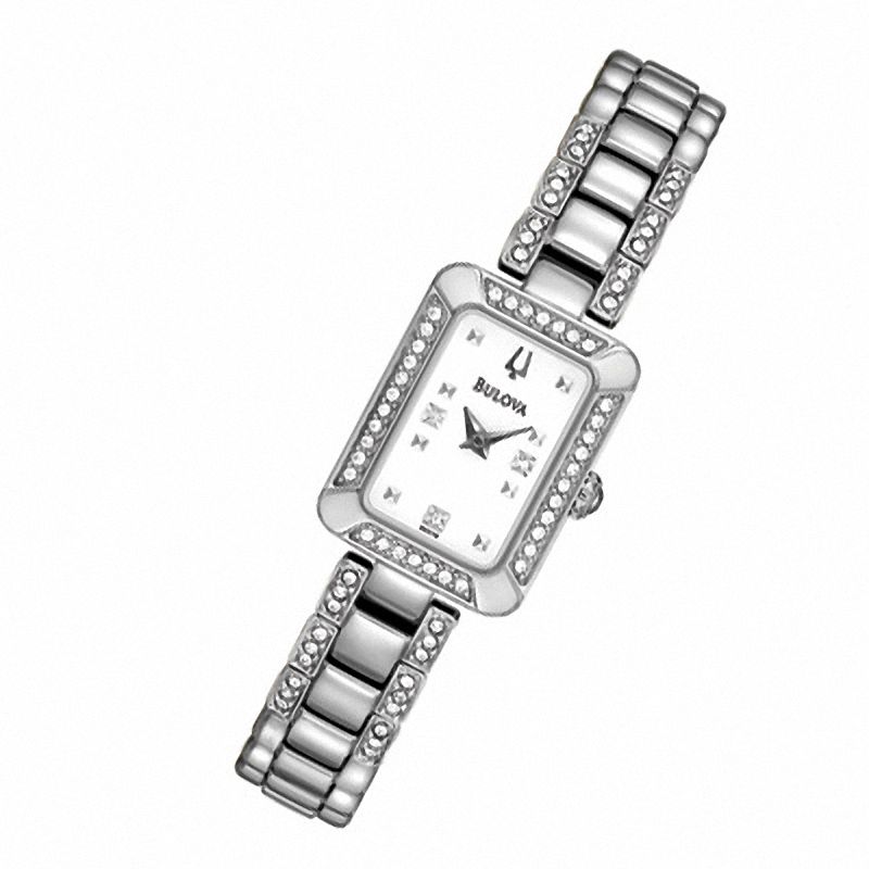 Main Image 2 of Ladies' Bulova Crystal Accent Watch and Pendant Set (Model: 96X118)