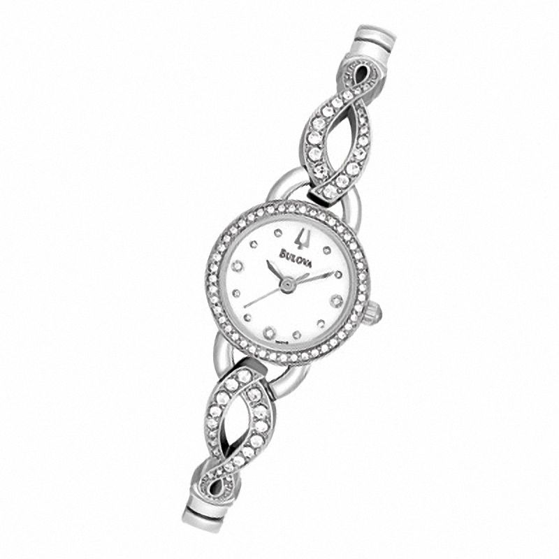 Main Image 2 of Ladies' Bulova Crystal Accent Watch and Pendant Set (Model: 96X119)