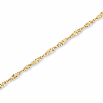 1.7mm Singapore Chain Bracelet in 14K Gold