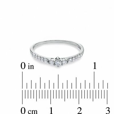 0.20 CT. T.W. Diamond Three Stone Ring in 10K White Gold