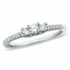 0.33 CT. T.W. Diamond Three Stone Ring in 10K White Gold