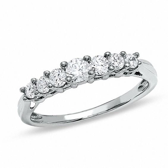 0.33 CT. T.W. Diamond Seven-Stone Band in 10K White Gold