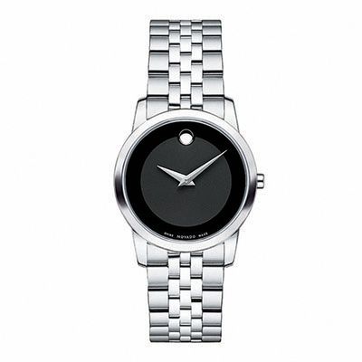 Ladies' Movado Watch with Round Black Museum Dial (Model: 0606505)