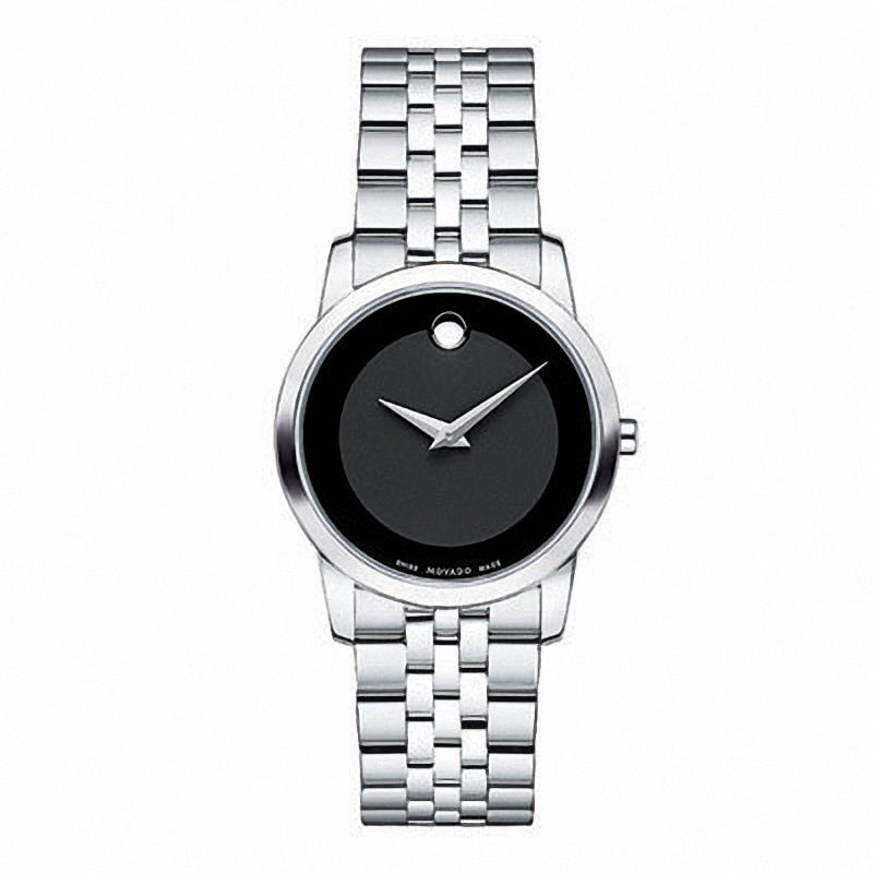 Ladies' Movado Watch with Round Black Museum Dial (Model: 0606505)|Peoples Jewellers
