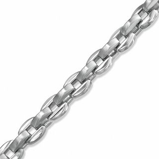 Men's 4.0mm Oval Link Bracelet in Stainless Steel - 8.5"