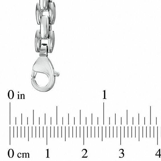 Men's 4.0mm Oval Link Bracelet in Stainless Steel - 8.5"