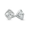 Thumbnail Image 0 of 0.20 CT. T.W. Certified Canadian Princess-Cut Diamond Earrings in 14K White Gold (I/I2)