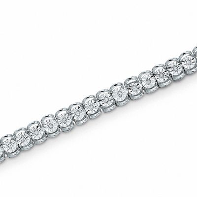 0.25 CT. T.W. Diamond Tennis Bracelet in Sterling Silver