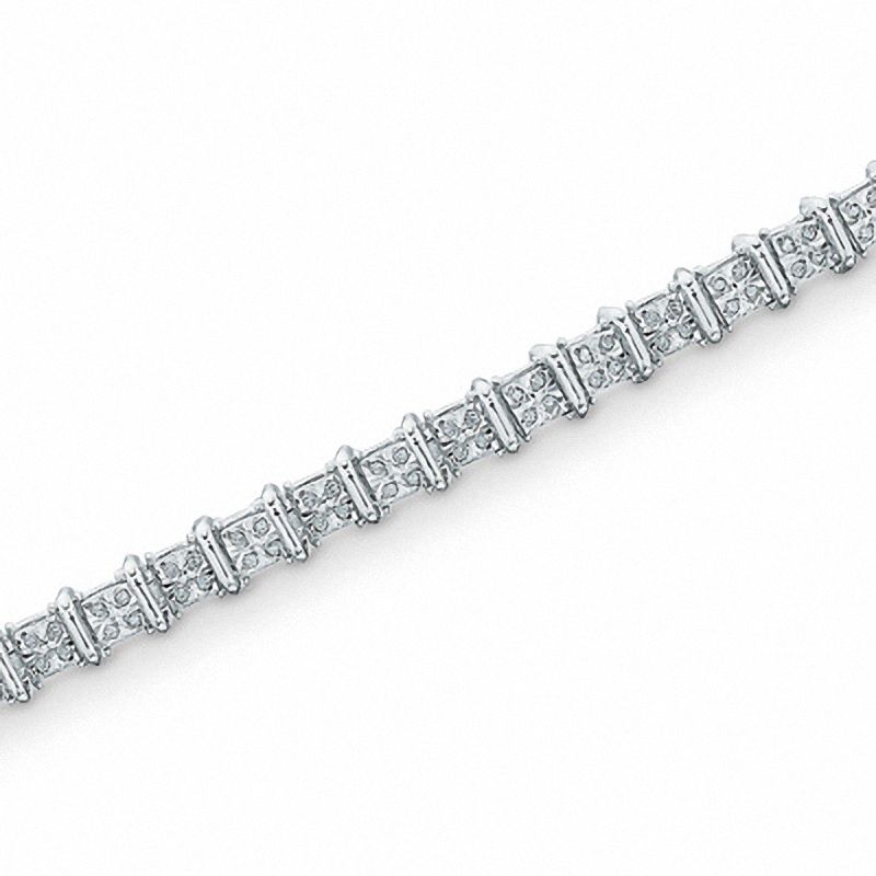 0.50 CT. T.W. Diamond Bar Bracelet in Sterling Silver