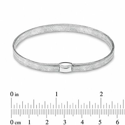 Stretch Bangle in 10K White Gold