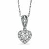 Thumbnail Image 0 of 0.20 CT. T.W. Diamond Heart Frame Pendant in 10K White Gold