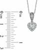 Thumbnail Image 1 of 0.20 CT. T.W. Diamond Heart Frame Pendant in 10K White Gold