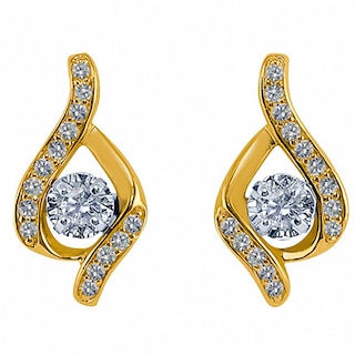 Sirena™ 0.33 CT. T.W. Diamond Illusion Drop Earrings in 14K Gold