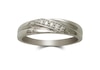 Thumbnail Image 0 of Ladies' Diamond Accent Five Stone Slant Wedding Band in 10K White Gold