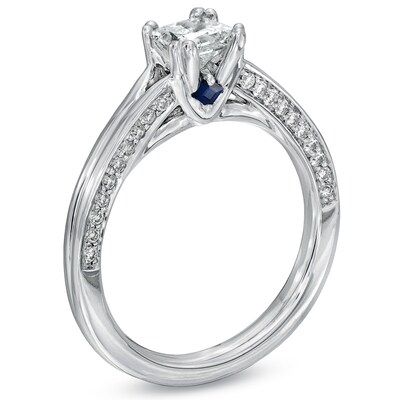 Vera Wang Love Collection CT. T.W. Princess-Cut Diamond Engagement Ring in 14K White Gold