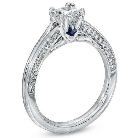 Vera Wang Love Collection CT. T.W. Princess-Cut Diamond Engagement Ring in 14K White Gold