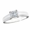 Thumbnail Image 0 of 1.00 CT. T.W. Certified Princess-Cut Diamond Solitaire Engagement Ring in 14K White Gold (J/I2)
