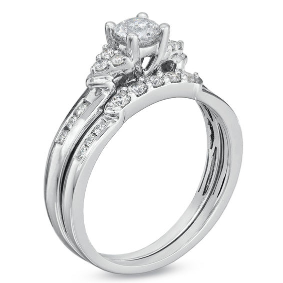 0.75 CT. T.W. Diamond Bridal Set in 14K White Gold