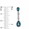 London Blue Topaz and Lab-Created White Sapphire Pendant and Earrings Set in Sterling Silver