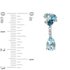 Blue Topaz and Diamond Accent Pendant and Earrings Set in Sterling Silver