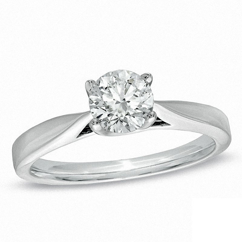 Celebration Canadian Ideal 0.75 CT. Certified Diamond Engagement Ring in 14K White Gold (J/I1)