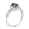 Blue Sapphire and 0.28 CT. T.W. Diamond Engagement Ring in 10K White Gold