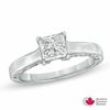 Thumbnail Image 1 of 1.20 CT. T.W. Certified Princess-Cut Diamond Engagement Ring in 14K White Gold (J/I2)