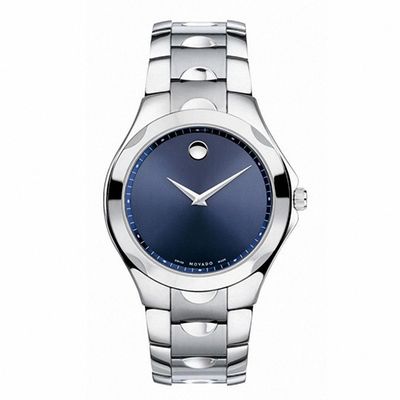 Men's Movado Luno Sport Watch with Round Blue Dial (Model: 0606380)