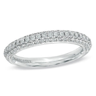 Vera Wang Love Collection 0.45 CT. T.W. Diamond Three Row Anniversary Band in 14K White Gold