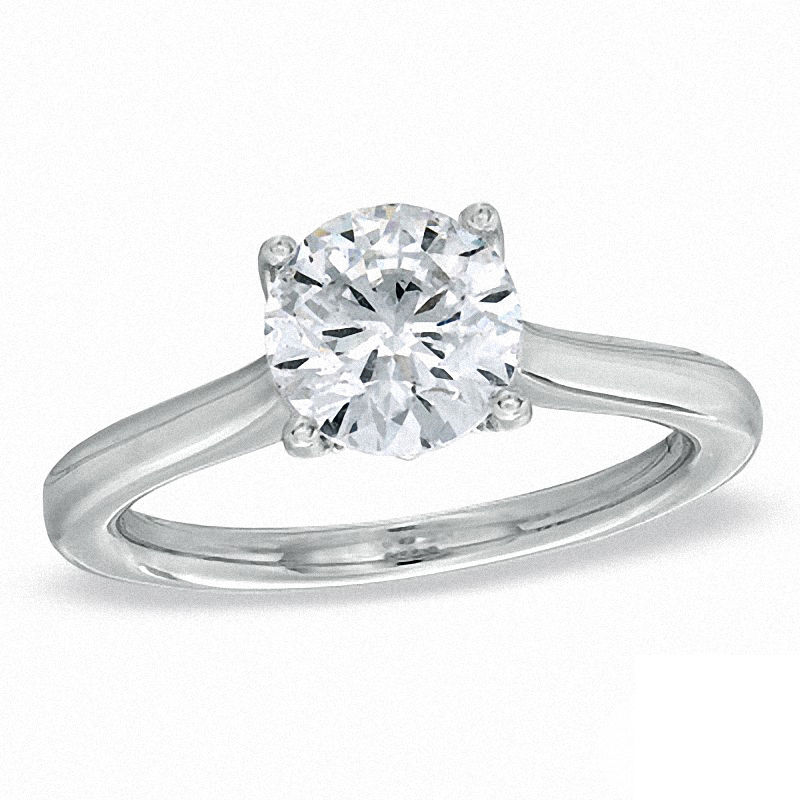 Main Image 1 of Vera Wang Love Collection 1.55 CT. T.W. Diamond Engagement Ring in 14K White Gold