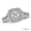 Vera Wang Love Collection 1.45 CT. T.W. Diamond Frame Split Shank Engagement Ring in 14K White Gold