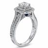 Vera Wang Love Collection 1.45 CT. T.W. Diamond Frame Split Shank Engagement Ring in 14K White Gold