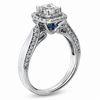 Vera Wang Love Collection 0.83 CT. T.W. Princess-Cut Diamond Double Frame Engagement Ring in 14K White Gold