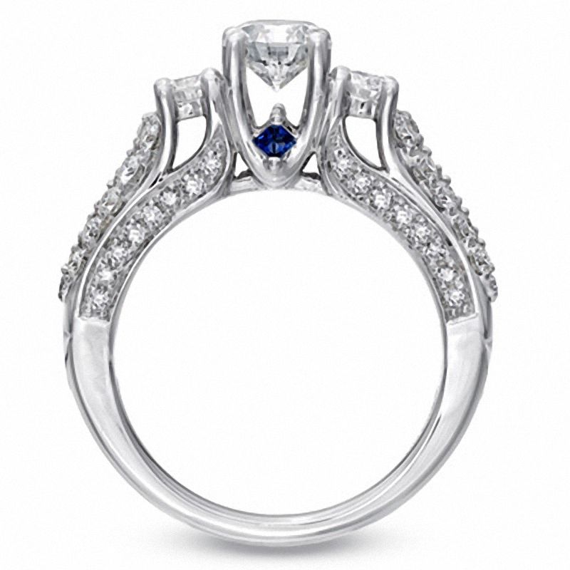 Vera Wang Love Collection 1.70 CT. T.W. Diamond Three Stone Engagement Ring in 14K White Gold