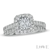 Vera Wang Love Collection 1.95 CT. T.W. Princess-Cut Diamond Frame Bridal Set in 14K White Gold