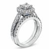 Vera Wang Love Collection 1.95 CT. T.W. Princess-Cut Diamond Frame Bridal Set in 14K White Gold