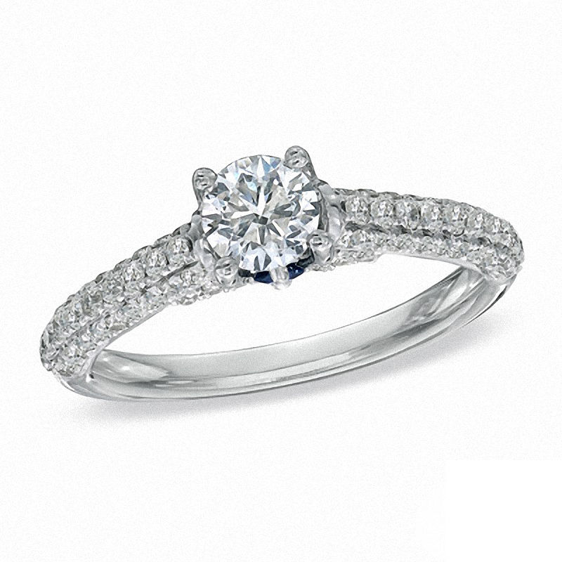 Main Image 1 of Vera Wang Love Collection 0.95 CT. T.W. Diamond Engagement Ring in 14K White Gold