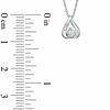 0.10 CT. Diamond Solitaire Kiss Pendant in 10K White Gold