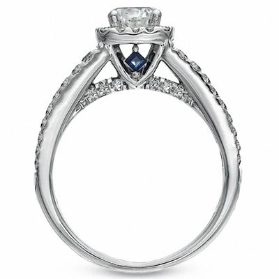 Vera Wang Love Collection 1.95 CT. T.W. Diamond Framed Engagement Ring in 14K White Gold